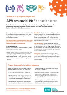 APV om covid-19: Et enkelt skema